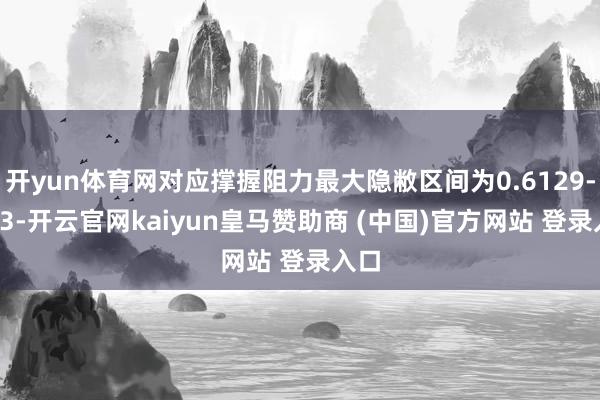 开yun体育网对应撑握阻力最大隐敝区间为0.6129-0.63-开云官网kaiyun皇马赞助商 (中国)官方网站 登录入口