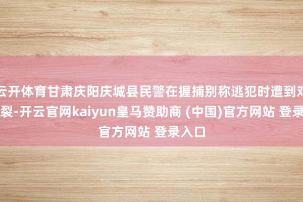 云开体育甘肃庆阳庆城县民警在握捕别称逃犯时遭到对方碎裂-开云官网kaiyun皇马赞助商 (中国)官方网站 登录入口
